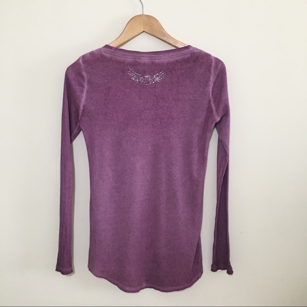 Rock & Republic Purple Long Sleeve Top - Picture 3 of 6